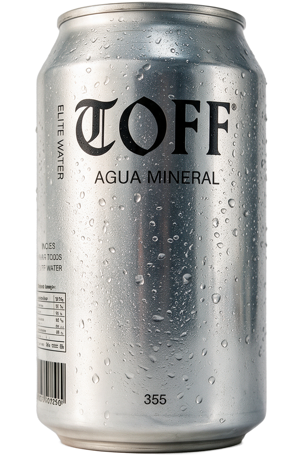 TOFF WATER — lata de aluminio mate, 355 ml, edición numerada
